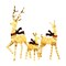 White Cotton Rope Reindeer Set of 3 with Warm White LED Lights for Christmas Decoration 60 Inch 48 Inch & 32 Inch